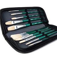 ARTIFY 10 Pcs Paint Brush Set Includes a Carrying Case, Brushes for Oil, Watercolor and Gouache Painting, for Kids and Adults, Beginner and Professional