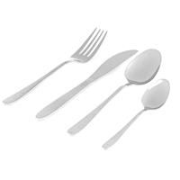 Russell Hobbs RH01519EU 16 Piece Cutlery Set - Stainless Steel, Rhombus, Flatware For 4 People, Geometric Handle Design, Full Cutlery Set Perfect For Students, Families & New Homeowners