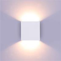 Glighone Wall Lights Dimmable Indoor LED Up Down Wall Light Uplighter Downlighter Modern Wall Lamp Sconce Lighting Black 10W Aluminum for Living Room Bedroom Balcony Hallway, Warm White
