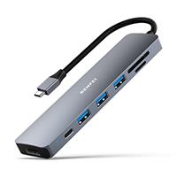 BENFEI USB C HUB 7-in-1, USB-C HUB Multiport Adapter with HDMI (4K @ 60Hz Certified)/100W Power Delivery/3*USB 3.0 5Gbps/SD/TF Card Reader (160MB/s) for iPhone 15 Pro/Max MacBook iPad Pro iMac S23