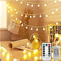 Useber Fairy Lights Plug in Globe String Lights 8 Lighting Modes with Remote Timer Control for Bedroom Garden Wedding Outdoor/Indoor Patio Gazebo Bedroom Party Christmas Decorations