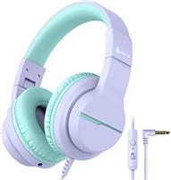 iClever Kids Headphones, Childrens Headphones,Headset HD Stereo Headphones with Microphone, Volume L