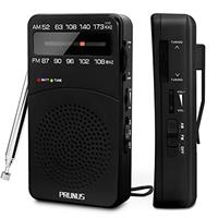 J-166 Portable Radio Battery Operated, AM FM Radio Pocket, Small Radio Transistor with Tuning Light, Back Clip, Excellent Reception for Outdoor & Indoor & Emergencies by PRUNUS