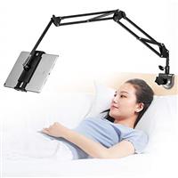 Tablet Stand Adjustable,Foldable Tablet Stand for Bed, Aluminum Universal Flexible Tablet Holder with 360 Degree Rotation for iPad/iPhoneX/iPad Pro/N-Switch,or Other 4.5~12.9 Inches Devices (Black)