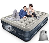 iDOO Air Bed, Inflatable bed with Built-in Pump, 3 Mins Quick Self-Inflation/Deflation Air Mattress, Comfortable Top Surface Blow Up Bed for Home Portable Camping Travel 190x100x46cm 250kg MAX, Single