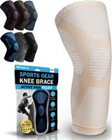 POWERLIX Knee Compression Sleeve - Best Knee Brace for Knee Pain for Men & Women Knee Support for Running, Basketball, Volleyball, Weightlifting, Gym, Workout, Sports