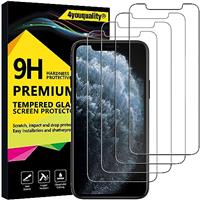 4youquality [4-Pack Screen Protector for iPhone 11 Pro, iPhone Xs and iPhone X, Tempered Glass Film Screen Protector, 5.8-Inch, [LifetimeSupport][Anti-Scratch][Anti-Shatter]