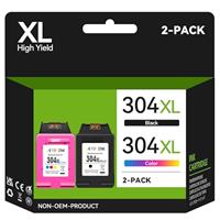 304XL Ink Cartridges Combo Pack, 304 Ink Cartridge Replacement for HP 304 Ink Cartridges Black and Colour, Printer Ink 304 XL for Envy 5020 5010 5030 5032 DeskJet 2600 2630 2620 3720 2632 3762 3760