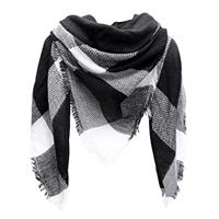 Kakaly Women Tartan Scarf - Winter Plaid Blanket Scarfs Warm