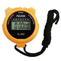 PULIVIA Sports Stopwatch Timer Lap Split Digital Stopwatch with Clock Calendar Alarm, Large Display Shockproof Stopwatch for Coaches Swimming Running Sports Training