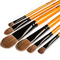 Artist Paint Brush Set, Professional Long Handle Nylon Hair Brushes - Ideal Fine Tip Art Brushes for Acrylic, Watercolor, Oil, Creative Body Paint, Decorating and Gouache Painting