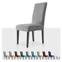 MAXIJIN Stretch Velvet Chair Covers for Dining Chairs Set of 2 Removable Velour Dining Chair Covers Plush Chair Slip Covers for Dining Room,Hotel,Kitchen,Ceremony