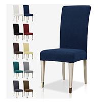 MAXIJIN Stretch Velvet Chair Covers for Dining Chairs Set of 2 Removable Velour Dining Chair Covers Plush Chair Slip Covers for Dining Room,Hotel,Kitchen,Ceremony