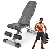 YOLEO Weight Bench, 660LB/300KG Adjustable Foldable Strength Training Bench, Utility Incline Decline Bench for Full Body Workout- Integrated Structure Updated