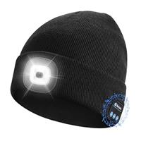 Etsfmoa Unisex Bluetooth Beanie Light,4 LED USB Rechargeable Wireless Headphones Tech Caps,Gifts for Men Father Dad Husband Boyfriend Him Women Teen Boys