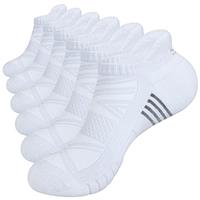 TANSTC Mens Running Socks Anti-Blister Cushioned Sports Socks Trainer Socks For Men Women Cotton Ankle Socks Low Cut Breathable Athletic Sock(6 Pairs)
