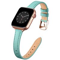 Leather Strap Compatible with Apple Watch Straps 41mm 40mm 38mm 44mm 45mm 46mm 42mm 49mm,Genuine Slim&Thin Leather Replacement Band for Apple Watch Series 10 9 8 7 6 5 4 3 2 1/SE