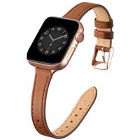 Leather Strap Compatible with Apple Watch Straps 41mm 40mm 38mm 44mm 45mm 46mm 42mm 49mm,Genuine Slim&Thin Leather Replacement Band for Apple Watch Series 10 9 8 7 6 5 4 3 2 1/SE
