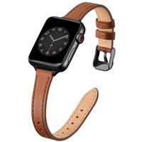 Leather Strap Compatible with Apple Watch Straps 41mm 40mm 38mm 44mm 45mm 46mm 42mm 49mm,Genuine Slim&Thin Leather Replacement Band for Apple Watch Series 10 9 8 7 6 5 4 3 2 1/SE