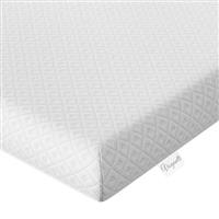 Vesgantti 3 Inch Memory Foam Mattress Topper King Size, Gel & Bamboo Charcoal Infused Bed Topper for Cooling Sleep & Pressure Relieving, with Washable Cover-150 x 200 x 7.5CM
