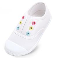 Unisex Kids Canvas Shoes Toddlers Sneakers Breathable Slip-on Trainers Pumps Plimsoles for Boy and Girls