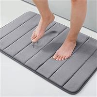 smiry Memory Foam Bath Mat Extra Soft Non-Slip Bathroom Mat, Super Absorbent Bath Mats for Bathroom Floor, Machine-Washable Dry Bath Rug Foot Mat
