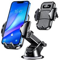 Blukar Car Phone Holder, Adjustable Car Phone Mount Cradle 360 Rotation - 4 in 1 Super Stable for Dashboard/Windscreen/Air Vent, One Button Release for All 4.7 to 6.7 inch Smartphones