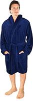 NY Threads Luxury Mens Dressing Gown Super Soft Fleece Bath Robe Cozy Shawl Collar Loungewear and Nightwear