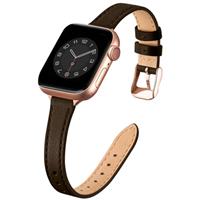 Leather Strap Compatible with Apple Watch Straps 41mm 40mm 38mm 44mm 45mm 46mm 42mm 49mm,Genuine Slim&Thin Leather Replacement Band for Apple Watch Series 10 9 8 7 6 5 4 3 2 1/SE