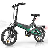 HITWAY BK2 Electric Bike, Folding Electric Bicycle with LCD Display, 25Km/h,16inch, 5 Riding Modes, 25KG Capacity, Compact Foldable Ebike, City E bike, 2025