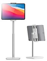 tounee Tablet Stand, Heavy Duty Aluminum Tablet Holder Mount with Adjustable Height from 11.6 to 19.2, Compatible with iPad Mini Air Pro 12.9, Galaxy Tab, Kindle, Cell Phones (4.7''-12.9'')
