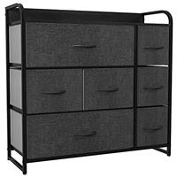 YITAHOME Chest of Drawers, Non-Woven Fabric 7-Drawer Storage Organizer Unit for Bedroom Living Room Closet, Sturdy Steel Frame, Easy Pull Fabric Bins & Wooden Top, Fabric Dresser