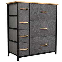 YITAHOME Chest of Drawers, 7-Drawer Storage Organizer Unit for Bedroom Living Room Closet, Sturdy Steel Frame, Easy Pull Fabric Bins & Wooden Top, Fabric Dresser