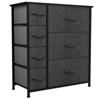 YITAHOME Chest of Drawers, 7-Drawer Storage Organizer Unit for Bedroom Living Room Closet, Sturdy Steel Frame, Easy Pull Fabric Bins & Wooden Top, Fabric Dresser