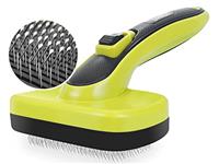 pecute Dog Brushes,Self Cleaning Pet Grooming Brush- Removes 90% of Dead Undercoat and Loose Hairs,Suitable for Medium and Long Haired Dogs Cats