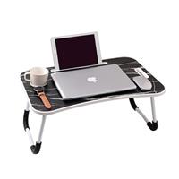 Laptop Bed Table,Notebook Table Dorm Desk,Portable Lap Desk,Notebook Table Dorm Desk with Foldable Legs & Cup Slot,for Eating Breakfast,Reading,Watching Movie on Bed/Sofa(60 x 40cm)