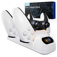 Orzly PS5 Controller Charging Station made for PlayStation 5 Console DualSense PS5 Controllers - Twin Docking charging Station PS5 Accessories Solution