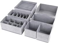 DIMJ Drawer Organisers Foldable Wardrobe Organiser Box Fabric Space Saving
