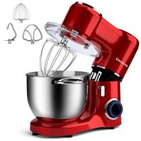 Vospeed Stand Mixer 1500W 8L Cake Mixer Electric Kitchen Food Mixer with Stainless Steel Bowl, Beater, Dough Hook, Whisk for Baking, Dishwasher Safe (Black)