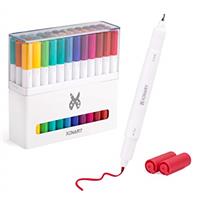 XINART Dual Tip Pens for Cricut Maker/Explore Air 2/Air, 33 Colors Writing Drawing Pen Set of 36, Fine Point (0.4mm & 1.0mm), Permanent Marker Pens