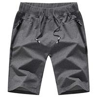 Tansozer Mens Gym Shorts Summer Casual Sports Shorts Elasticated Waist with Zip Pockets