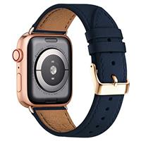 QAZNZ Leather Straps for Apple Watch Strap 40mm 41mm 44mm 42mm 49mm 45mm 46mm 38mm, Men Women Replacement Genuine Leather Strap for Apple Watch Series 10 9 8 7 6 5 4 3 2 1 & iWatch SE,Ultra
