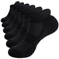 TANSTC Mens Running Socks Anti-Blister Cushioned Sports Socks Trainer Socks For Men Women Cotton Ankle Socks Low Cut Breathable Athletic Sock(6 Pairs)