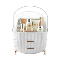 Multi-Function Make Up Case Dustproof Cosmetic Storage Box, Organizer Skin Care Products Jewelry Organizer Finishing Box for Bedroom Bathroom Desktop