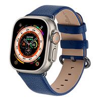 Fullmosa Leather Strap Compatible with Apple Watch Strap 44/42/45/49mm 38/40/41mm, Genuine Leather S