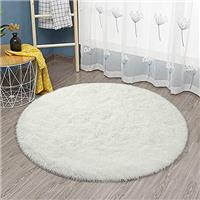 Tinyboy-hbq Round Area Rugs Fluffy Bedroom Rug Shaggy Bedroom Bedside Household Carpet Soft Modern Plush Carpets Suitable for Home Decor
