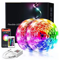 phopollo RBG Led Strip Lights for Bedroom, 15m Smart Led Strip Lights Compatible for Alexa & Google Assistant Google Home Smart WiFi & App Control Music Sync Mode Hue Led Lighting