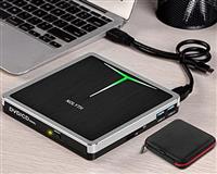 External DVD Drive,USB 3.0 USB-C Portable CD DVD ROM Player External Disk Drive Burner Writer Reader with SD/TF Slot&USB Ports,Optical DVD Drive for Laptop Mac PC Windows 11 MacBook Apple Desktop