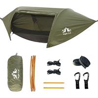 Night Cat Hammock Tent with Mosquito Net Waterproof Rainfly for 1 Person Hiking Camping in Garden Backyard Wild