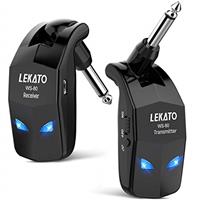 LEKATO Wireless Guitar System,Bass Wireless Transmitter Receiver, Rechargeable Digital Instrument System Cordless Electric Guitar Cable Bass Jack Lead For Guitars Bass